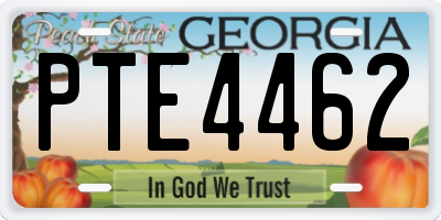 GA license plate PTE4462