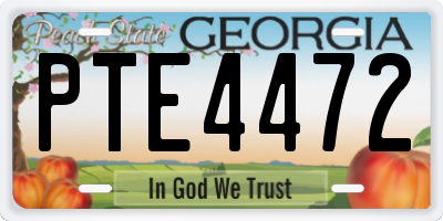 GA license plate PTE4472