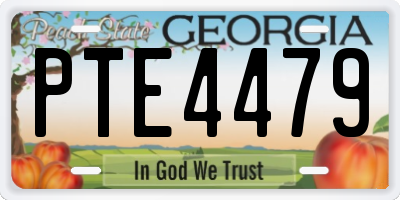 GA license plate PTE4479
