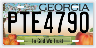 GA license plate PTE4790