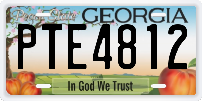 GA license plate PTE4812