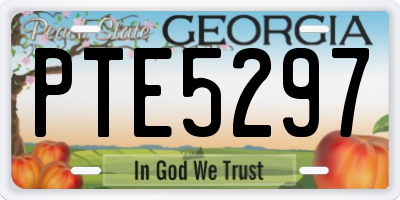 GA license plate PTE5297