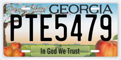 GA license plate PTE5479