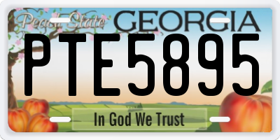 GA license plate PTE5895