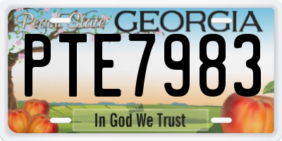 GA license plate PTE7983