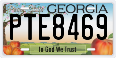 GA license plate PTE8469
