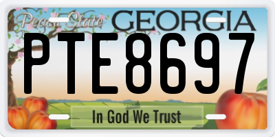 GA license plate PTE8697