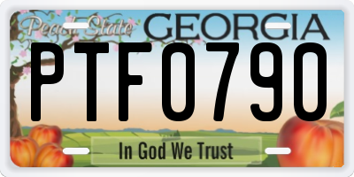 GA license plate PTF0790