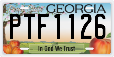 GA license plate PTF1126
