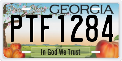 GA license plate PTF1284