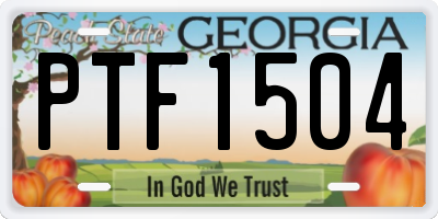 GA license plate PTF1504