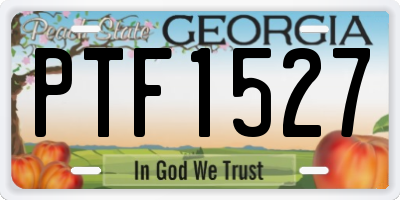 GA license plate PTF1527