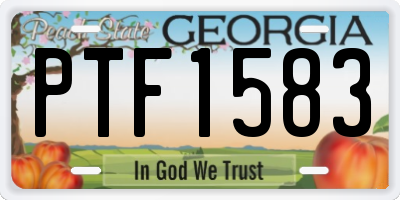 GA license plate PTF1583
