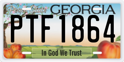 GA license plate PTF1864