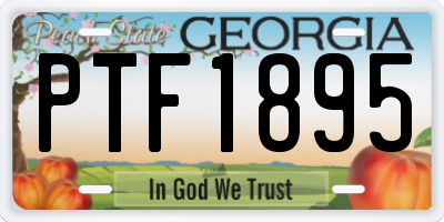 GA license plate PTF1895
