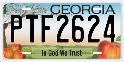 GA license plate PTF2624
