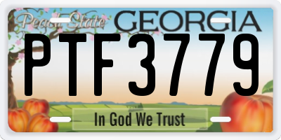 GA license plate PTF3779