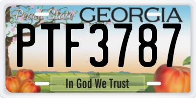 GA license plate PTF3787