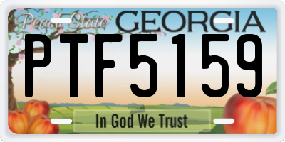 GA license plate PTF5159