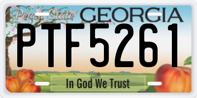 GA license plate PTF5261