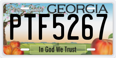 GA license plate PTF5267
