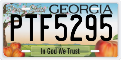 GA license plate PTF5295