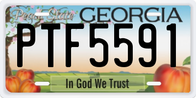 GA license plate PTF5591