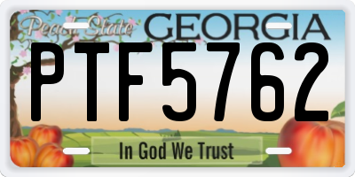GA license plate PTF5762