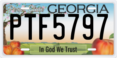 GA license plate PTF5797