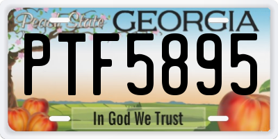 GA license plate PTF5895