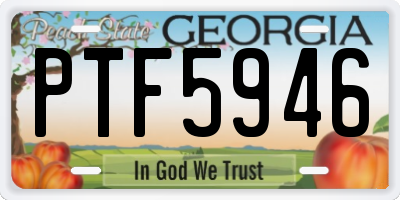 GA license plate PTF5946