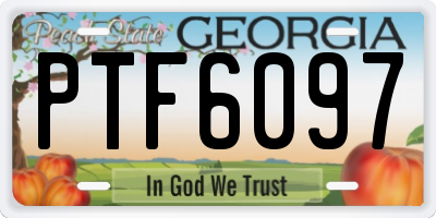 GA license plate PTF6097