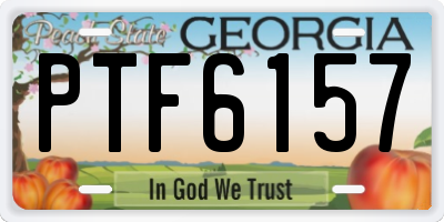 GA license plate PTF6157