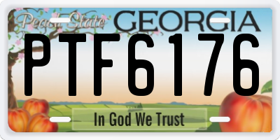 GA license plate PTF6176
