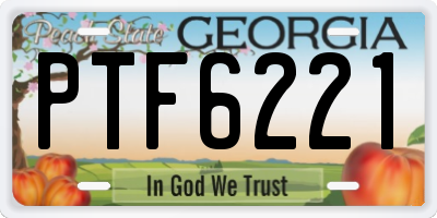 GA license plate PTF6221