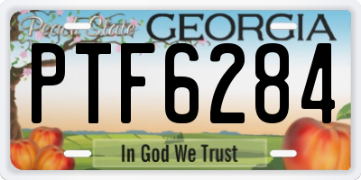 GA license plate PTF6284