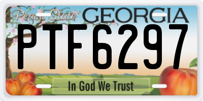 GA license plate PTF6297