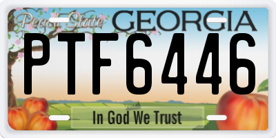 GA license plate PTF6446