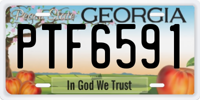 GA license plate PTF6591