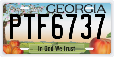 GA license plate PTF6737