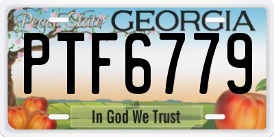 GA license plate PTF6779