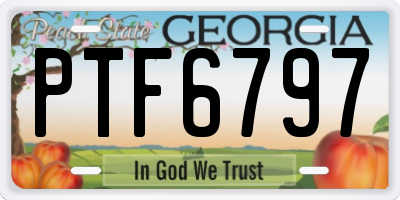 GA license plate PTF6797