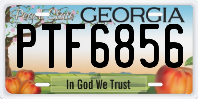 GA license plate PTF6856