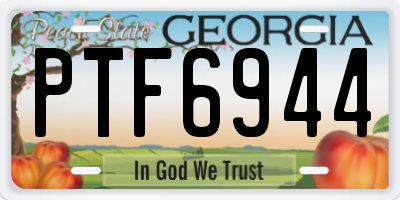 GA license plate PTF6944