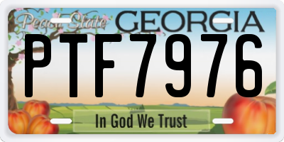 GA license plate PTF7976