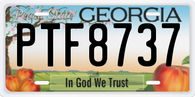 GA license plate PTF8737