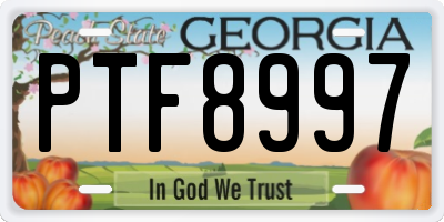 GA license plate PTF8997