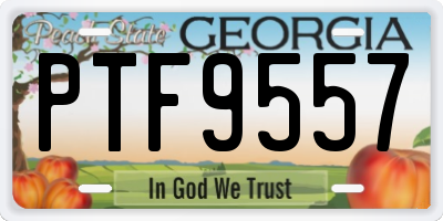 GA license plate PTF9557