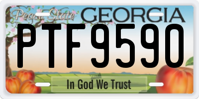 GA license plate PTF9590