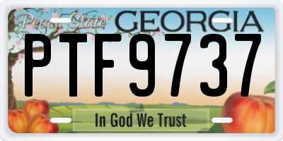 GA license plate PTF9737
